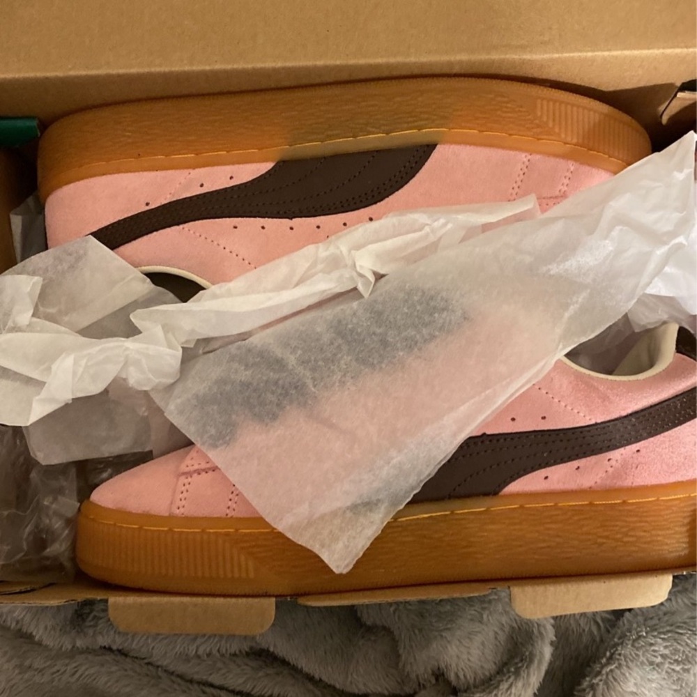 Pink and brown Suede XL skate JR puma
